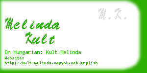 melinda kult business card